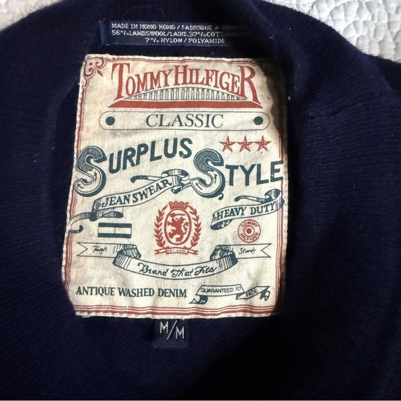 Vintage Tommy Hilfiger Classic Surplus Style Lambs Wool Aztec Medium Rare - Picture 9 of 9